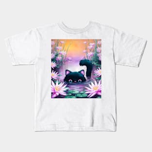 Swim in style with Cat Monet Kids T-Shirt